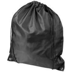   Oriole RPET drawstring backpack, 190T Recycled PET Plastic,  solid black