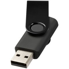   Rotate-metallic 4GB USB flash drive, Plastic and aluminum, solid black