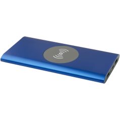   Powerbank 8000 mAh, 10 W, Wireless, USB-A, USB-C, 2410E23104, Everestus, 15 x 1.2 x 7.4 cm, Aluminiu, Albastru royal