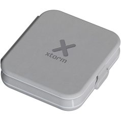   Incarcator wireless, 15 W, 2410E24633, Xtorm, 9.4 x 2.1 x 8.2 cm, Piele ecologica, Gri