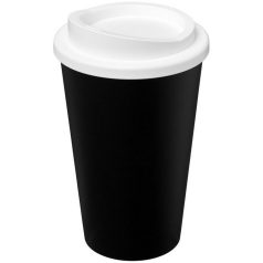   Americano® 350 ml insulated tumbler, PP Plastic, solid black,White