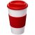 Americano® 350 ml insulated tumbler with grip, PP Plastic, Silicone, White, Red  