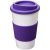 Americano® 350 ml insulated tumbler with grip, PP Plastic, Silicone, White,Purple  