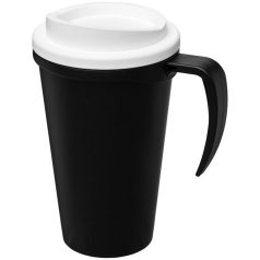   Americano® Grande 350 ml insulated mug, PP Plastic, solid black,White