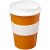 Americano® medio 300 ml tumbler with grip, PP Plastic, Silicone, Orange,White