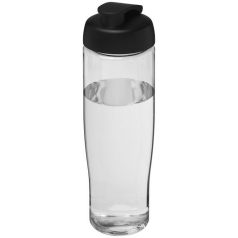   H2O Tempo® 700 ml flip lid sport bottle, PET, PP Plastic, Transparent, solid black