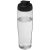 H2O Tempo® 700 ml flip lid sport bottle, PET, PP Plastic, Transparent, solid black