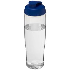   H2O Tempo® 700 ml flip lid sport bottle, PET, PP Plastic, Transparent, Blue