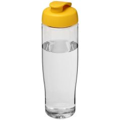   H2O Tempo® 700 ml flip lid sport bottle, PET, PP Plastic, Transparent,Yellow  