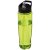 H2O Tempo® 700 ml spout lid sport bottle, PET, PP Plastic, Lime, solid black