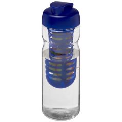   H2O Base® 650 ml flip lid sport bottle & infuser, PET, PP Plastic, Transparent, Blue