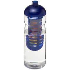   H2O Base® 650 ml dome lid sport bottle & infuser, PET, PP Plastic, Transparent, Blue