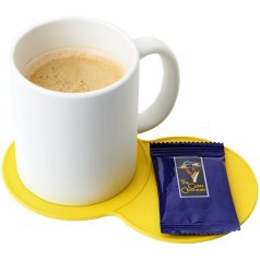 Bit-on-the-side plastic coaster, GPPS Plastic, Yellow