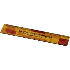   Terran 15 cm ruler with 100% recycled plastic, Recycled plastic, solid black