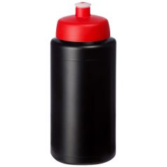   Baseline® Plus grip 500 ml sports lid sport bottle, HDPE Plastic, PP Plastic,  solid black,Red  