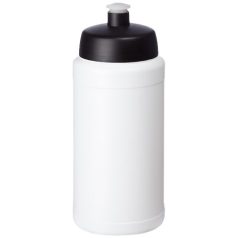   Baseline® Plus 500 ml bottle with sports lid, HDPE Plastic, PP Plastic, White, solid black