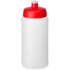   Baseline® Plus 500 ml bottle with sports lid, HDPE Plastic, PP Plastic, Transparent,Red  