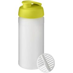   Shaker proteine 500 ml, Baseline Plus, 2410E25669, Plastic, Polipropilena, Verde Lime, Alb