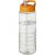 Sticla de apa, sport, 750 ml, 23.1xØ 9 cm, H2O, 20IUN0656, Transparent, Portocaliu, PET, Polipropilena