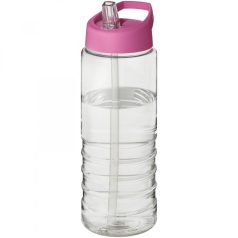   Sticla de apa, sport, 750 ml, 23.1xØ 9 cm, H2O, 20IUN0657, Transparent, Roz, PET, Polipropilena