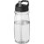 Sticla de apa, sport, 600 ml, 20.5xØ 7.35 cm, H2O, 20IUN0597, Transparent, Negru, PET, Polipropilena, Plastic