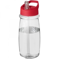   Sticla de apa, sport, 600 ml, 20.5xØ 7.35 cm, H2O, 20IUN0596, Transparent, Rosu, PET, Polipropilena, Plastic