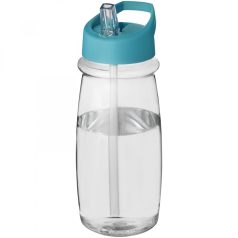   Sticla de apa, sport, 600 ml, 20.5xØ 7.35 cm, H2O, 20IUN0593, Transparent, Gri, PET, Polipropilena, Plastic