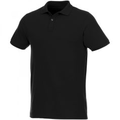   Beryl short sleeve men's organic recycled polo, Male, Piqué knit of 70% organic cotton and 30% recycled polyester,  solid black, 3XL