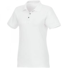   Beryl short sleeve women's organic recycled polo, Female, Piqué knit of 70% organic Cotton and 30% recycled Polyester, White, L