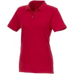   Beryl short sleeve women's organic recycled polo, Female, Piqué knit of 70% organic Cotton and 30% recycled Polyester, Red, XS