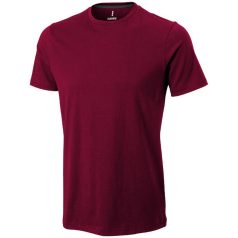   Nanaimo short sleeve men's t-shirt, Male, Single Jersey knit of 100% ringspun combed Cotton, Burgundy, L