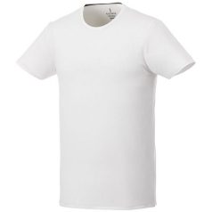   Balfour short sleeve men's organic t-shirt, Male, Single Jersey knit of 95% organic ringspun Cotton and 5% Elastane, White, XXL