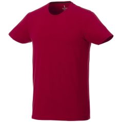   Balfour short sleeve men's organic t-shirt, Male, Single Jersey knit of 95% organic ringspun Cotton and 5% Elastane, Red, XS