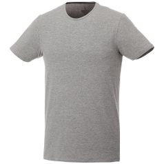   Balfour short sleeve men's organic t-shirt, Male, Single Jersey knit of 95% organic ringspun Cotton and 5% Elastane, Grey melange, XS