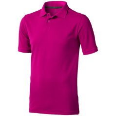   Calgary short sleeve men's polo, Male, Single Piqué of 100% Cotton, Pink, S