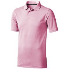   Calgary short sleeve men's polo, Male, Single Piqué of 100% Cotton, Light pink, XS