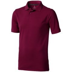   Calgary short sleeve men's polo, Male, Single Piqué of 100% Cotton, Burgundy, XS