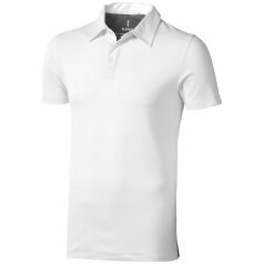   Markham short sleeve men's stretch polo, Male, Double Piqué knit of 95% Cotton and 5% Elastane, White, XS