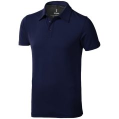   Markham short sleeve men's stretch polo, Male, Double Piqué knit of 95% Cotton and 5% Elastane, Navy, L