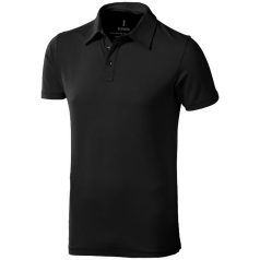   Markham short sleeve men's stretch polo, Male, Double Piqué knit of 95% Cotton and 5% Elastane, Anthracite, XS