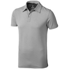   Markham short sleeve men's stretch polo, Male, Double Piqué knit of 95% Cotton and 5% Elastane, Grey melange, S