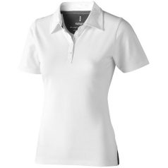   Markham short sleeve women's stretch polo, Female, Double Piqué knit of 95% Cotton and 5% Elastane, White, XS