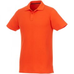   Helios short sleeve men's polo, Male, Piqué knit of 100% Cotton, Orange, XS