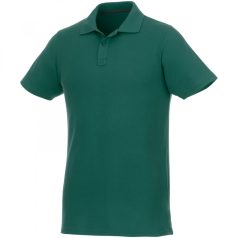   Helios short sleeve men's polo, Male, Piqué knit of 100% Cotton, Forest green, XS