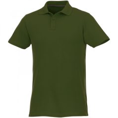   Helios short sleeve men's polo, Male, Piqué knit of 100% Cotton, Army Green, XS