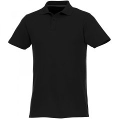   Helios short sleeve men's polo, Male, Piqué knit of 100% Cotton,  solid black, XS