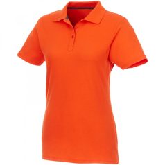   Helios short sleeve women's polo, Female, Piqué knit of 100% Cotton, Orange, XS