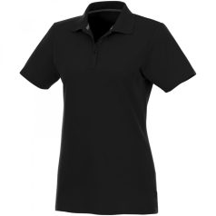   Helios short sleeve women's polo, Female, Piqué knit of 100% Cotton,  solid black, S