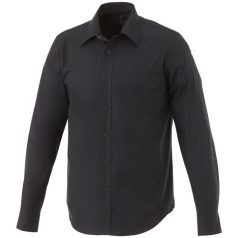   Hamell long sleeve shirt, Male, Poplin of 96% Cotton, 4% Elastane 50x50+40D, 170x72, solid black, L