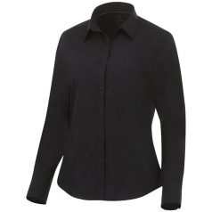   Hamell long sleeve ladies shirt, Female, Poplin of 96% Cotton, 4% Elastane 50x50+40D, 170x72, solid black, S